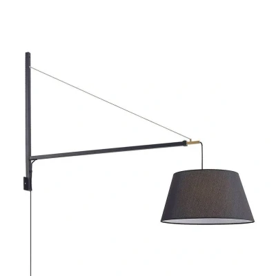 Abbildung von Lucande Wandleuchte Beleza, Höhe 150 cm, ausziehbar, Textil