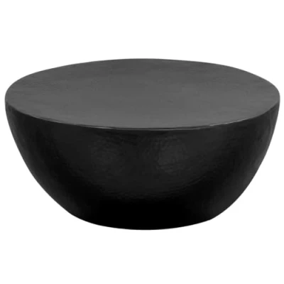 Abbildung von vidaXL Couchtisch Gehämmertes Aluminium Schwarz Wohnzimmertisch Beistelltisch