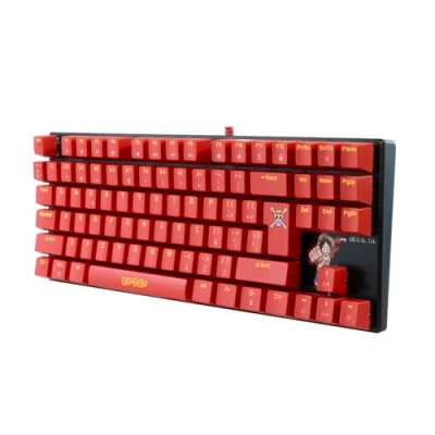 Abbildung von FRTEC Mechanische Gaming Tastatur mit Kabel TKL, One Piece Luffy, Braun, Touchscreen, Anti Ghosting, kompatibel PC, Mac, PS5, Switch, Xbox Series X/S (QWERTY) (One Tastatur)