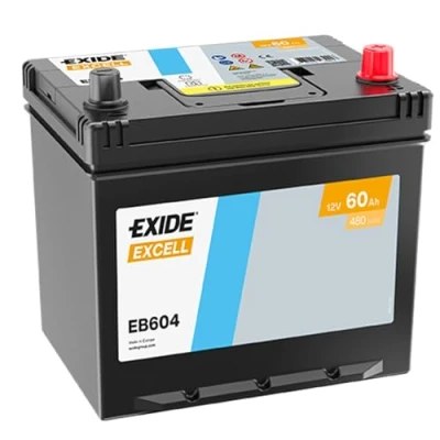 Abbildung von EXIDE EXCELL EB604 Batterie 12V 60Ah 480A Korean B1 MAZDA: 3 Hatchback, TOYOTA: Supra III, SUZUKI: Grand Vitara 2 SUV