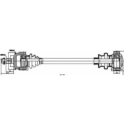 Abbildung von GSP 235009 Antriebswelle Hinterachse beidseitig 660 Automatikgetriebe MERCEDES BENZ: E Klasse T modell, Limousine