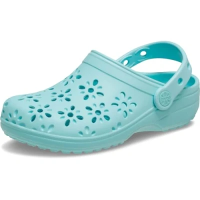 Abbildung von Crocs Unisex Kinder Classic Floral Cut Out Clog T Clog, Aquamarine, 25/26 EU