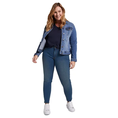 Abbildung von MY TRUE ME TOM Tailor PLUS Jeans Basic Skinny Fit, Damen, Größe: 50, Blue denim