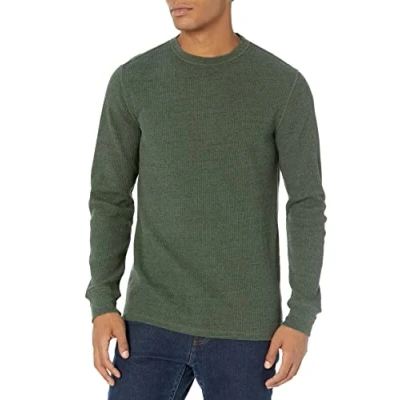 Abbildung von Amazon Essentials Herren Langärmeliges Waffel Shirt, Schmale Passform, Olivenheide, M