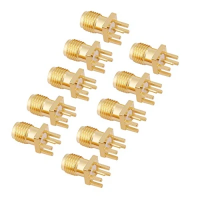 Abbildung von 10 polig SMA Buchse Sockel Jack Leiterplattenmontage Adapter 50 Ohm HF Steckverbinder