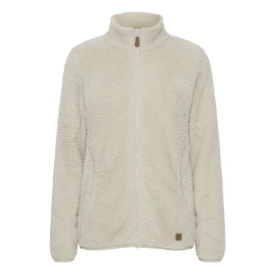 Abbildung von Oxmo Telsa Fleecejacke, Damen, Größe: Large, Oyster gray