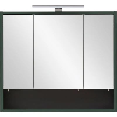 Abbildung von Schildmeyer Spiegelschrank &quot;Kimi / Kent&quot;, Breite 70 cm, 3 türig, LED Beleuchtung, Schalter /Steckdosenbox