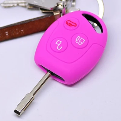 Abbildung von Soft Case Schutz Hülle Auto Schlüssel für Ford Transit Mondeo Focus II Fiesta VI Fusion Galaxy S MAX Remote/Farbe: Pink