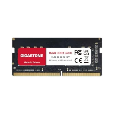 Abbildung von [DDR4 RAM] Gigastone Laptop RAM 16GB DDR4 3200MHz PC4 25600 CL22 1.2V SODIMM 260 Pin/Polig Ungepuffert Nicht ECC Computer Speicher (Nur Notebook/Laptop)
