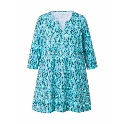 Abbildung von Ulla Popken Langarmshirt, Damen, Größe: 50/52, Mint turquoise