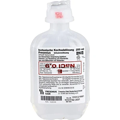 Abbildung von Kochsalzlösung 0,9% Plastikflasche Fresenius 250 ml