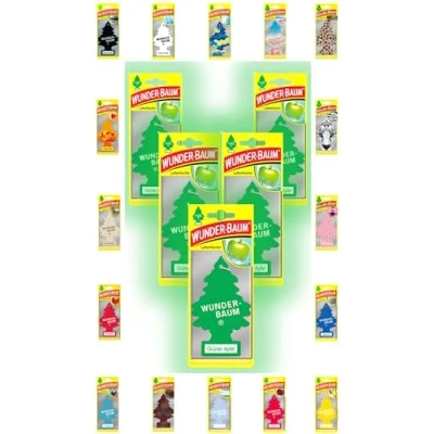 Abbildung von Wunder Baum Autoduft Lufterfrischer Duftbaum Düfte 5 Stück + Stift light tribe (Grüner Apfel)