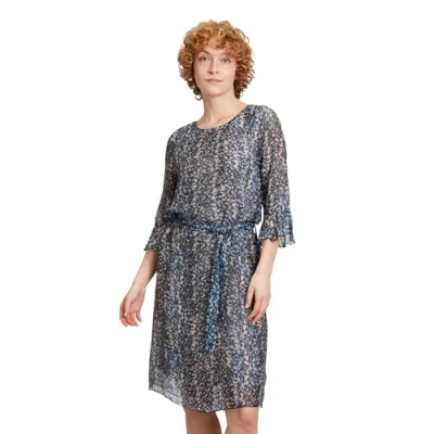 Abbildung von Cartoon Sommer MIT 3/4 ARM Freizeitkleid, Damen, Größe: 38, Beige blau