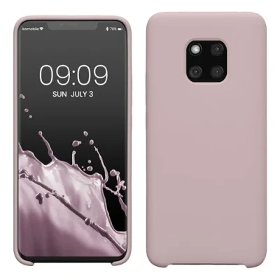 Abbildung von kwmobile Hülle kompatibel mit Huawei Mate 20 Pro Silikon Handy Case Handyhülle weiche Oberfläche kabelloses Laden Nude Lilac