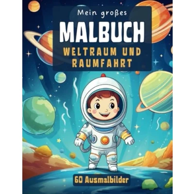Abbildung von Mein großes Malbuch Weltraum und Raumfahrt: 60 Ausmalbilder Für Kinder mit Planeten, Raketen mutigen Astronauten vielem mehr: ab 4 Jahren
