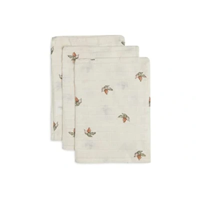Abbildung von Jollein 536 848 67024 Waschlappen/Waschhandschuhe 3er Set Rosehip weiß (15x20 cm)