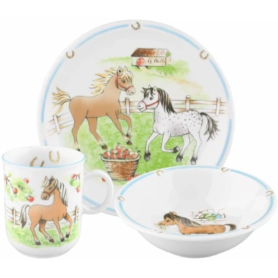 Abbildung von Seltmann Weiden Kindergeschirr Set &quot;Compact Mein Pony&quot;, (Set, 3 tlg.), Made in Germany, Teile, für 1 Person