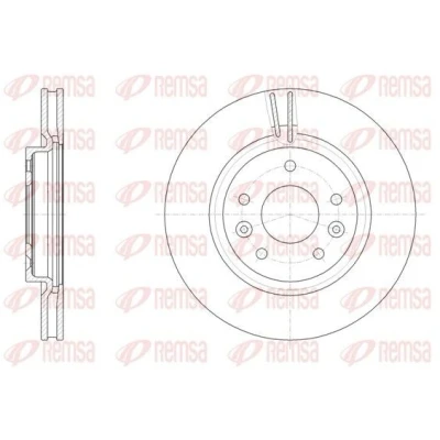 Abbildung von REMSA 61581.10 Bremsscheibe Vorderachse 296, 296 26 5 Belüftet mit Schrauben NISSAN: X Trail, Qashqai 2, Leaf I, RENAULT: Kadjar