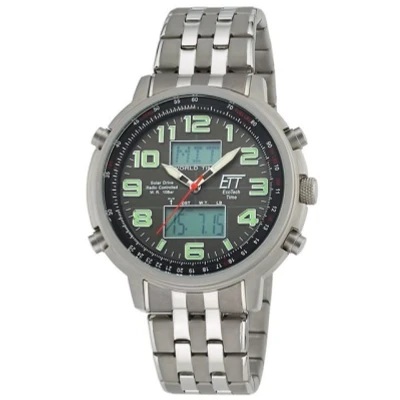 Abbildung von ETT Funkchronograph EGS 11302 22M, Armbanduhr, Herrenuhr, Stoppfunktion, Datum, Solar