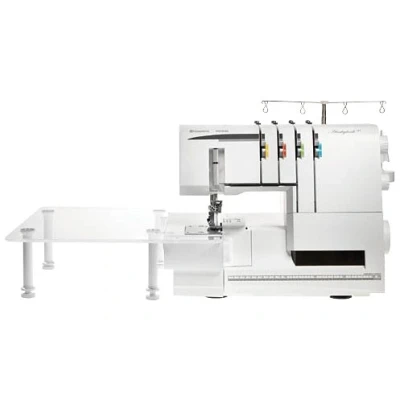 Abbildung von Husqvarna Overlock Nähmaschine &quot;Huskylock s21&quot;, 21 Programme, Stiche, extra großer Anschiebetisch