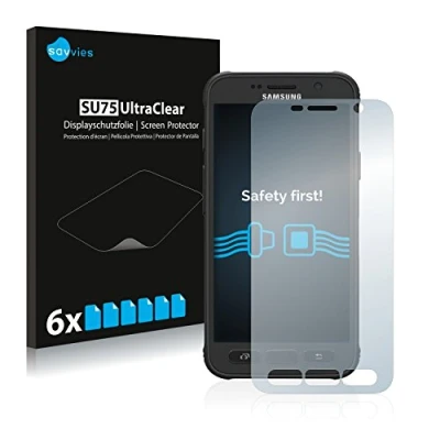 Abbildung von Savvies 6 Stück Schutzfolie für Samsung Galaxy S7 Active Displayschutz Folie Ultra Transparent