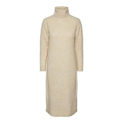 Abbildung von Pieces Pcjuliana Rollneck Strickkleid, Damen, Größe: Medium, Whitecap gray