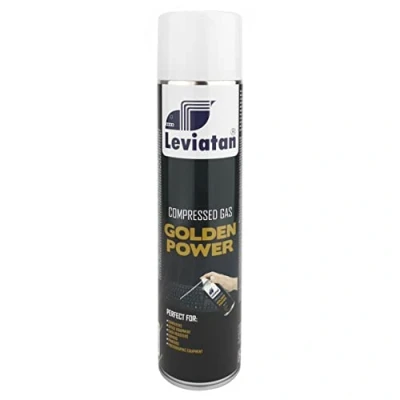 Abbildung von LEVIATAN Druckluftspray mit Sprühverlängerung 600ml Druckluft Dose PC Reinigung Compressed Air Can, Druckluftreiniger Duster Spray für Tastatur, Computer, Kamera, Handy