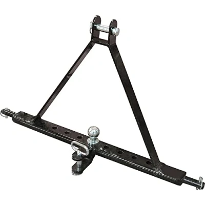 Abbildung von Ackerschienendreieck Ackerschiene Kat 2 verdrehsicher Dreipunkt Aufhängung 932 mm mit Anhänger Kugelbolzen, Zugmaul und robustem Stahlrahmen