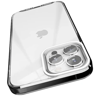 Abbildung von elago Hybrid Clear Case Kompatibel mit iPhone 13 Pro Max Hülle (6,7&quot;), PC + TPU Technologie, Stoßfester Bumper Schutzhülle, Ganzkörperschutz Handyhülle (Schwarz)