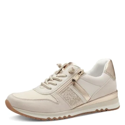 Abbildung von Marco Tozzi Sneaker low, Damen, Größe: 39, Cream gold Schuhe