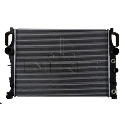 Abbildung von NRF EASY FIT 56076 Kühler, Motorkühlung Aluminium 640 451 18 mit Dichtring Kühlrippen gelötet MERCEDES BENZ: E Klasse Limousine, T modell