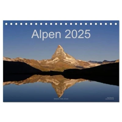 Abbildung von Alpen (Tischkalender 2025 DIN A5 quer), CALVENDO Monatskalender
