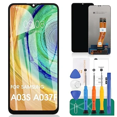 Abbildung von für Samsung Galaxy A03s LCD Screen SM A037F Replacement A037F/DS Display Touch Digitizer Assembly A037M, A037G, A037U Repair Parts Kits (Original Black No Frame)