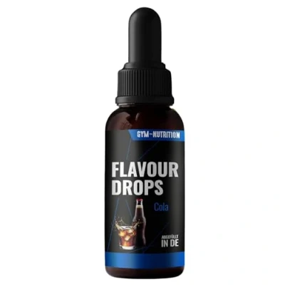 Abbildung von Flavour Drops Zuckerfrei 50ml mit Dosierpipette Flavor Lebensmittelaroma für Magerquark, Porridge uvm von Gym Nutrition Cola Geschmack