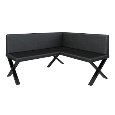 Abbildung von Eckbank Akiko Metal X Eckbankgruppe für Ihrem Esszimmer, Küche modern, Sitzecke, Essecke. Perfekt Küche, Büro und Rezeption. Solide Starke Verarbeitung. (168x142 Rechts Soft11)