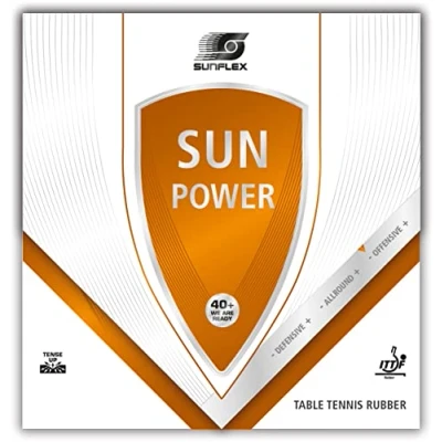 Abbildung von Sunflex Sun Power Tischtennis Belag. 1.8mm Schwamm schwarz