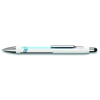 Abbildung von Schneider 138702 Epsilon Touch Druckkugelschreiber (Strichstärke XB, dokumentenechte Mine Schreibfarbe: blau, inkl. Touchpen, Made in Germany) Schaftfarbe: weiß blau,1 Stück (1er Pack)