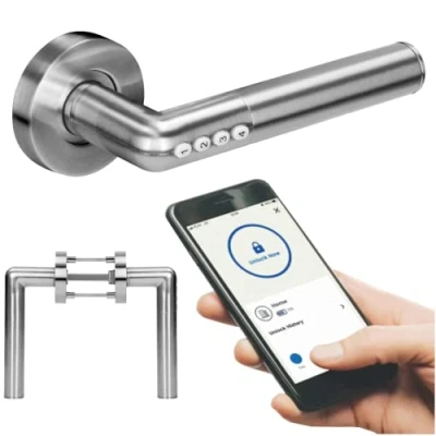 Abbildung von Orno Handle mit IP44 Zahlenschloss, PIN und Bluetooth Öffnung