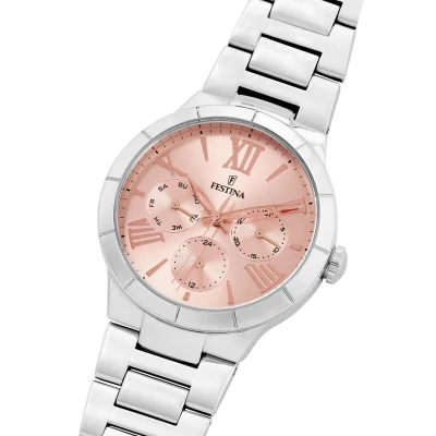 Abbildung von Festina Uhr, Damen, Größe: One Size, Pink/silberfarben