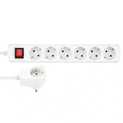 Abbildung von REV Steckdosenleiste PowerSplit Mehrfachsteckdose 7fach (6+1), mit Schalter zum Stromsparen, 3500W, 2m, weiß