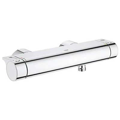 Abbildung von GROHE Grohtherm 2000 Thermostat Brausebatterie (wassersparend, Verbrühschutz, Sicherheitssperre bei 38C, eigensicher gegen Rückfließen), chrom, 34169001