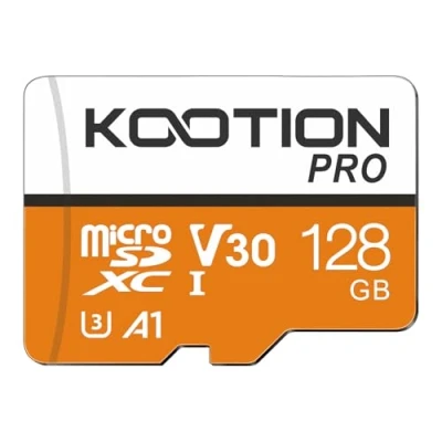 Abbildung von Kootion Micro SD Karte 128GB UHS I Speicherkarte MicroSDXC Mini 128G Memory Speicher Karte(A1 V30 U3 4K) MicroSD Card für Kameras Handy Tablets Android Smartphones