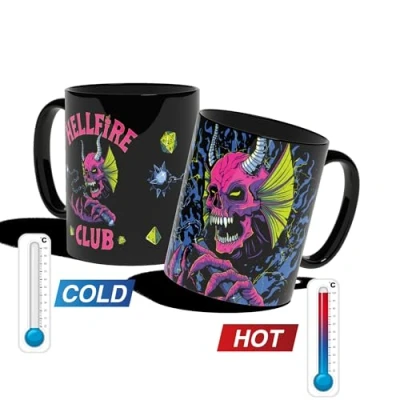Abbildung von Konix Stranger Things Thermotasse 320 ml Hellfire Club Motiv Schwarz