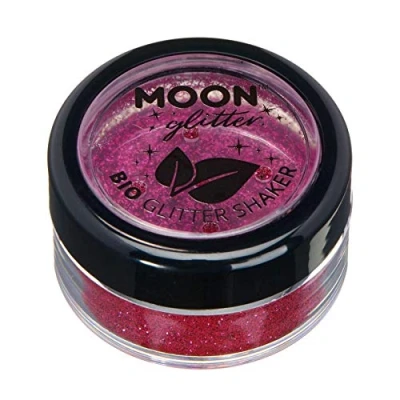 Abbildung von Biologisch abbaubarer Öko Glitter von Moon 100% kosmetischer Bio für Gesicht, Körper, Nägel, Haare und Lippen 5g Dunkle Rose