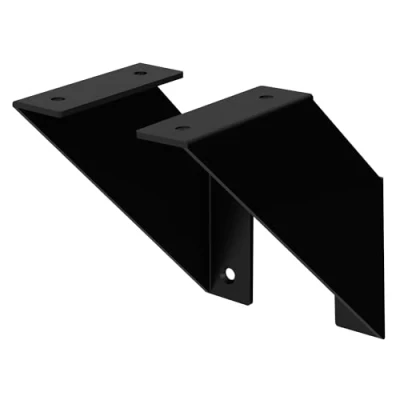 Abbildung von ML Design 2 Stück Regalhalterung 15 cm, Schwarz, Metall, Dreieckige Regalhalterungen, Schwebende Regalwinkel, Wandmontage, 90 Wandhalterung, Regalträger Wandregal Wandkonsole Hängeregal Regalstütze
