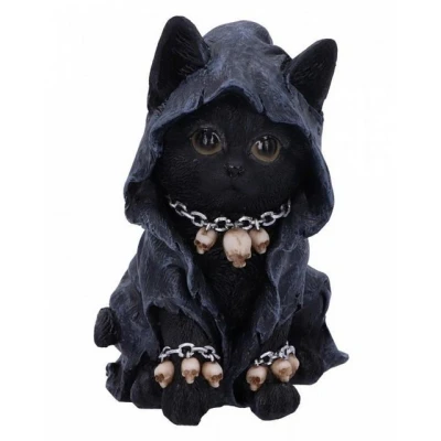 Abbildung von Horror Shop Dekofigur Grim Reaper Katze mit Totenkopf Ketten als Gothic