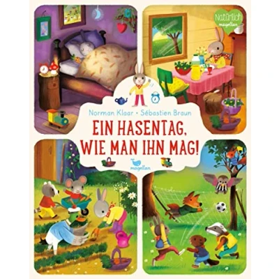 Abbildung von Ein Hasentag, wie man ihn mag!: Pappbilderbuch für Kinder ab 2 Jahren über die Themen Uhrzeit und Tagesablauf