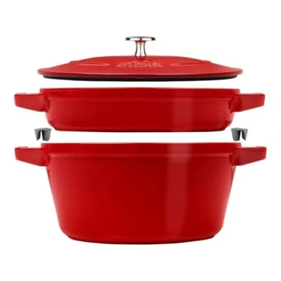 Abbildung von Kochtopf Staub La Cocotte Kochtopfset, 2 tlg rund Gusseisen Schwarz Topf, (2 tlg)