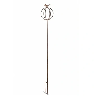 Abbildung von Loberon Gartenstab Libelle, Filigrane Zierkugel, mit kunstvoller Libelle geschmückt, Gartendekoration, Gartenzubehör, Outdoor, Gusseisen, antikbraun