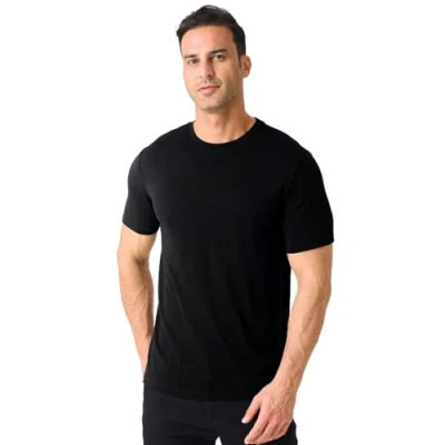 Abbildung von Merino Protect 100% Shirt Herren Kurzarm Geruchsresistent Merinowolle Unterwäsche Leicht Wandern Reisen T Weich Unterhemd